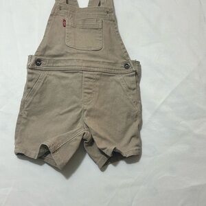 Levi's Tan Short Overalls Bib-and-Brace One Piece
